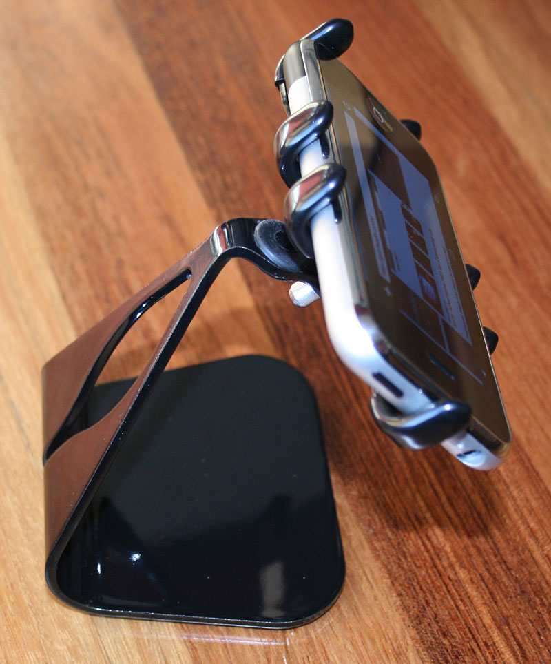 Illustration for article titled Lightning Round: Ped 3 iPhone Stand (Verdict: Excellent, but Pricey)